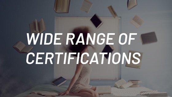 Public exam - Wide range of certifications